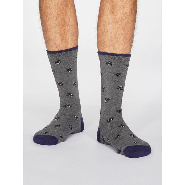 Thought SPM 607 Wesley Frog Mens Bamboo Socks-elevate your sole