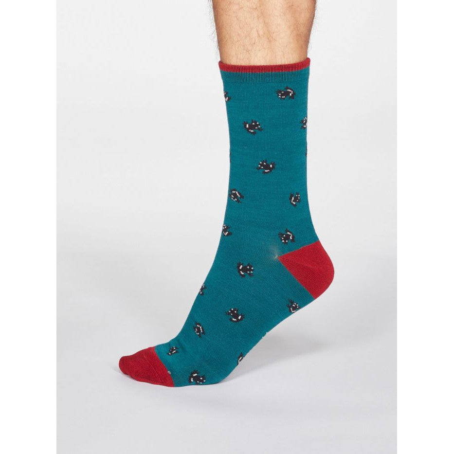 Thought SPM 607 Wesley Frog Mens Bamboo Socks-elevate your sole