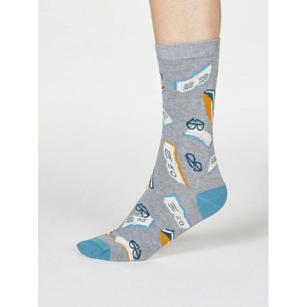 Thought SPW 669 Marey Ladies Bookworm Bamboo Socks-elevate your sole