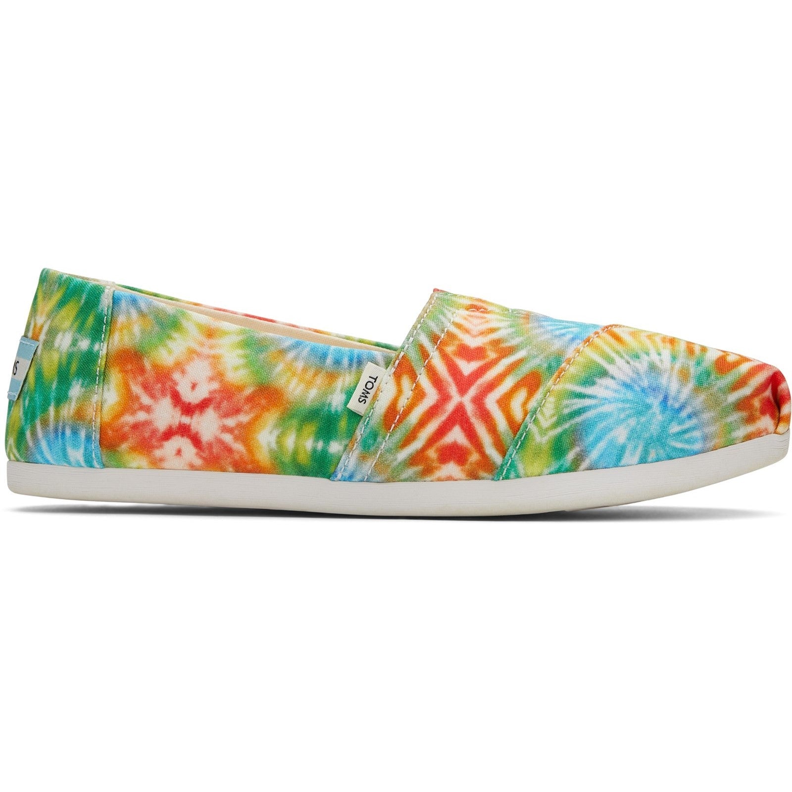 Toms Alpargata 10017812 Ladies Red Multi Textile Vegan Slip On Shoes-elevate your sole