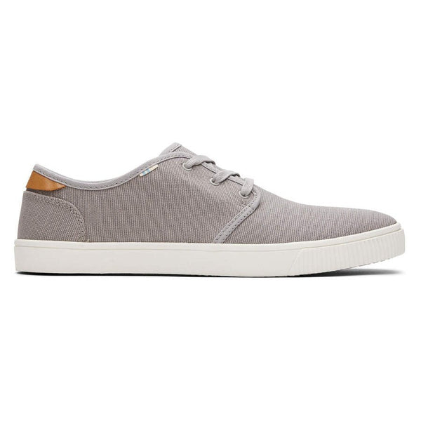 Toms Carlo 10013285 Mens Drizzle Grey Textile Vegan Lace Up Shoes-elevate your sole