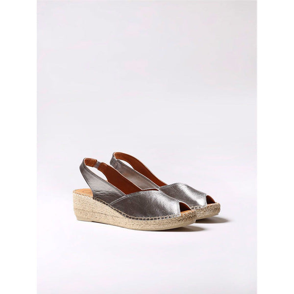 Toni Pons Bernia-P Ladies Spanish Steel Leather Pull On Sandals-elevate your sole