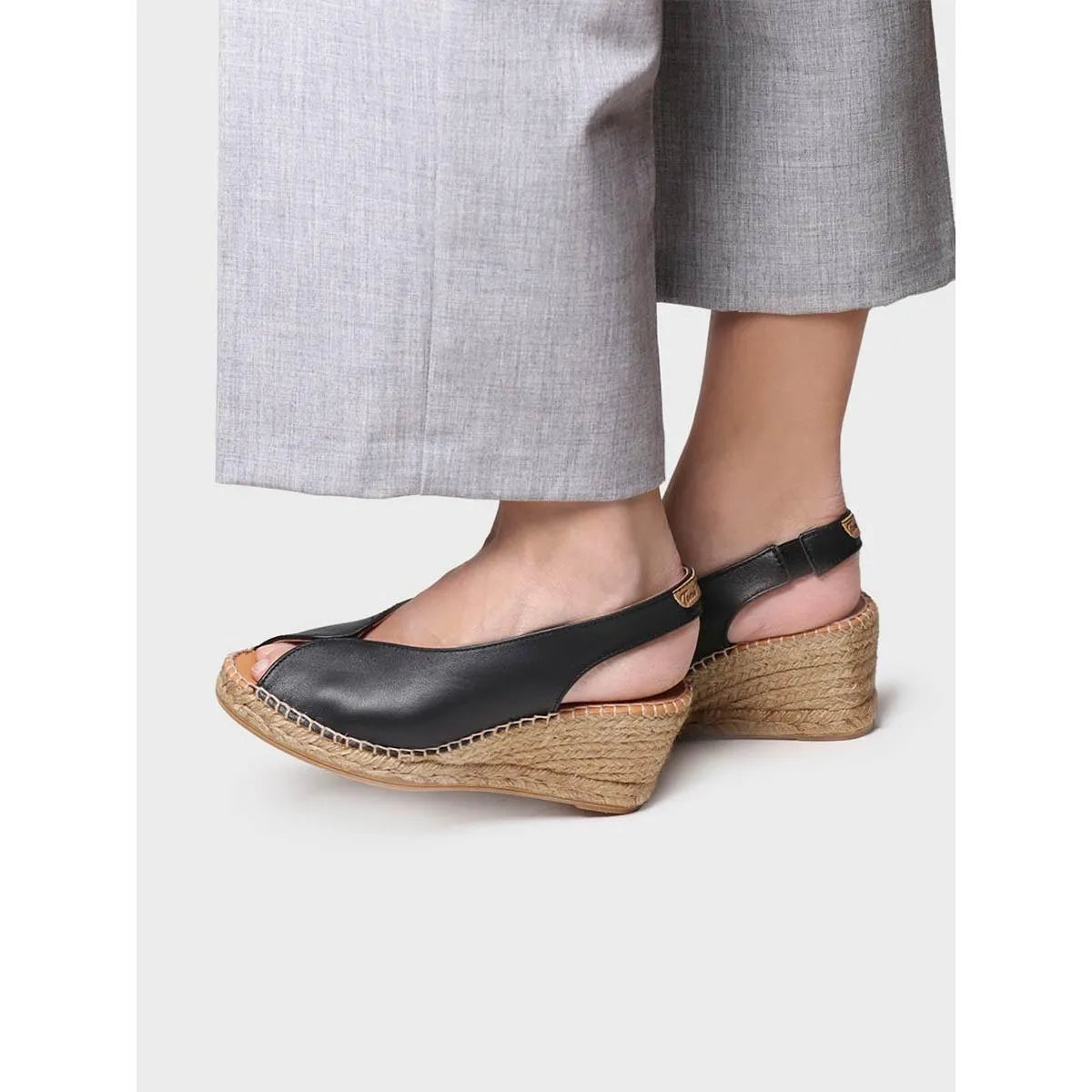 Toni Pons Laila-P Ladies Spanish Black Leather Sandals-elevate your sole