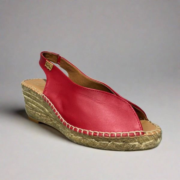 Toni Pons Laila-P Ladies Spanish Red Leather Sandals-elevate your sole