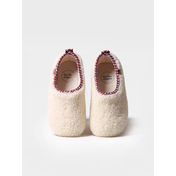 Toni Pons Marta-SH Ladies Spanish White Textile Slip On Slippers-elevate your sole