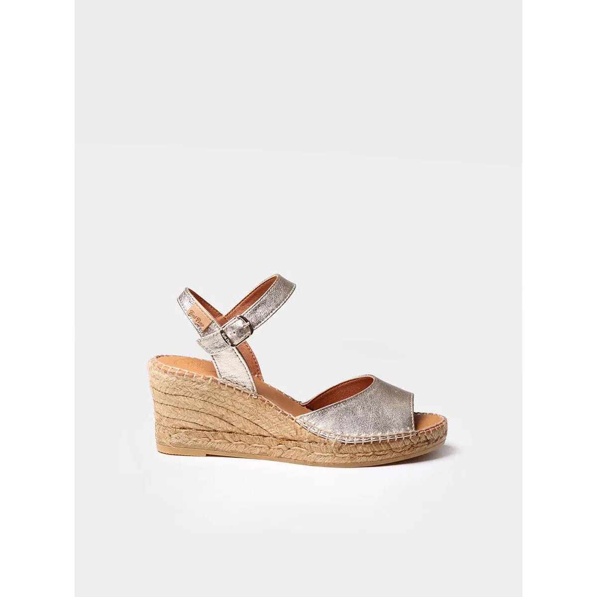 Toni Pons Sia-P Ladies Spanish Platinum Leather Buckle Sandals-elevate your sole