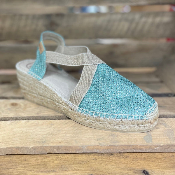 Toni Pons Triton Women’s Menta Green Metallic Espadrilles-elevate your sole