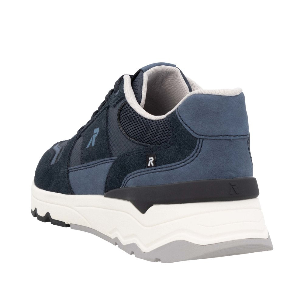 Rieker U0905-14 Mens Black Textile Lace Up Trainers