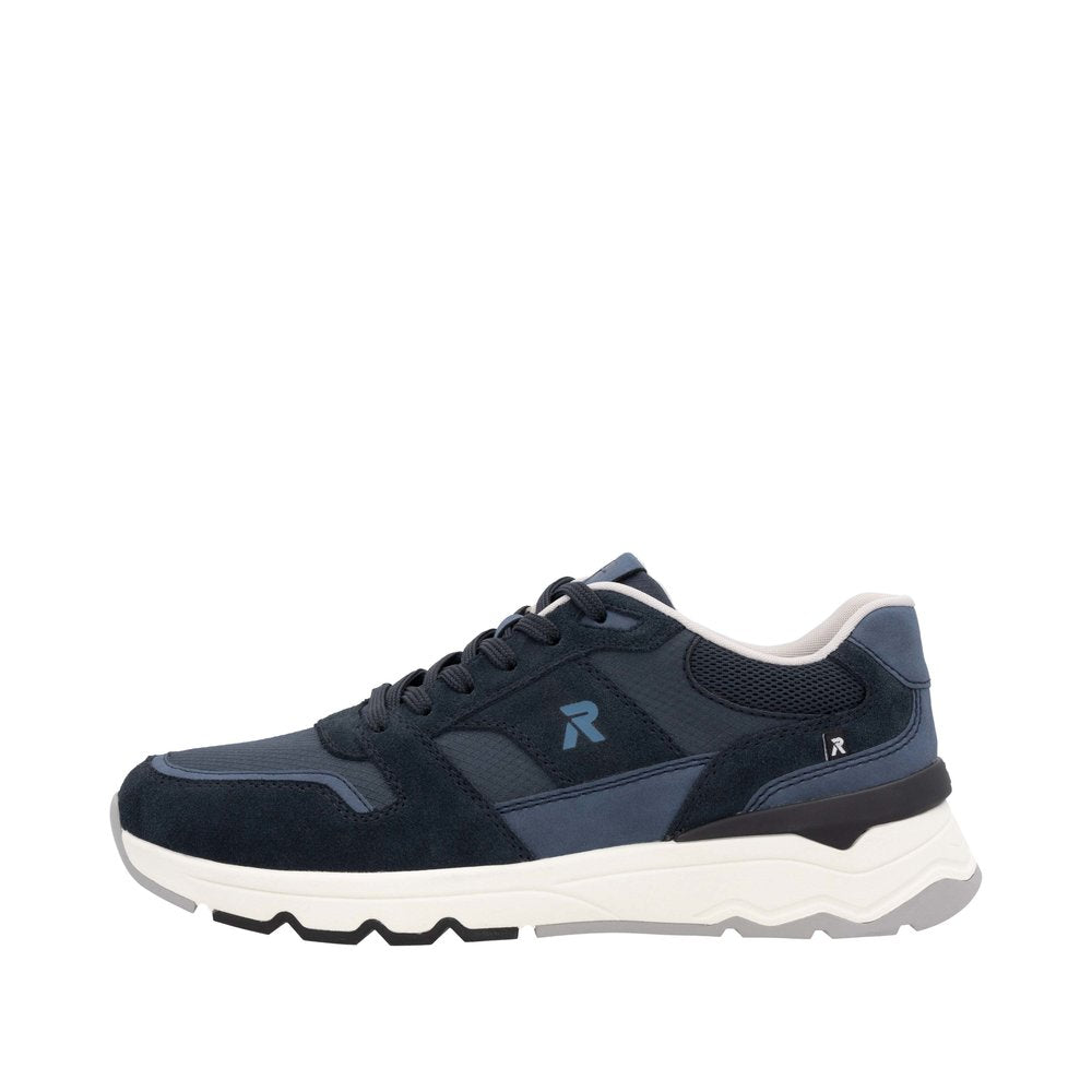 Rieker U0905-14 Mens Black Textile Lace Up Trainers