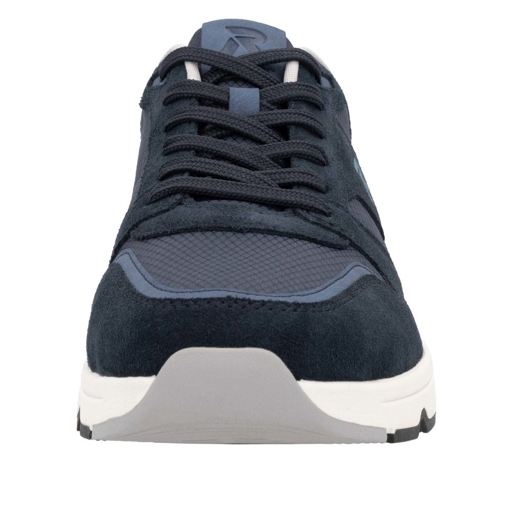 Rieker U0905-14 Mens Black Textile Lace Up Trainers