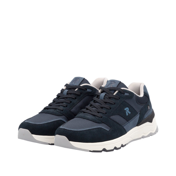 Rieker U0905-14 Mens Black Textile Lace Up Trainers