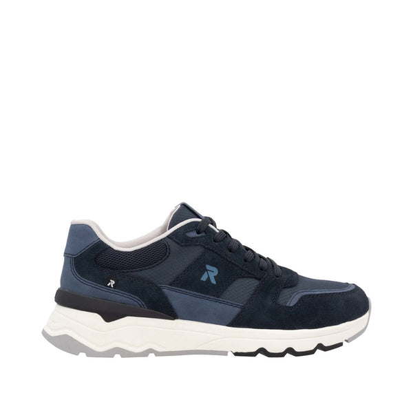 Rieker U0905-14 Mens Black Textile Lace Up Trainers