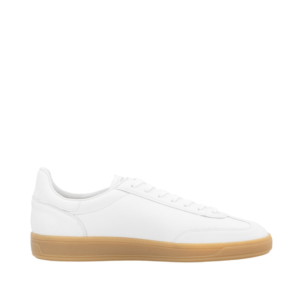 Rieker U2200-80 Mens White Leather Lace Up Trainers