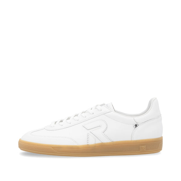 Rieker U2200-80 Mens White Leather Lace Up Trainers