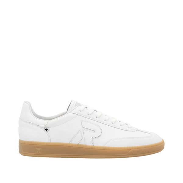 Rieker U2200-80 Mens White Leather Lace Up Trainers