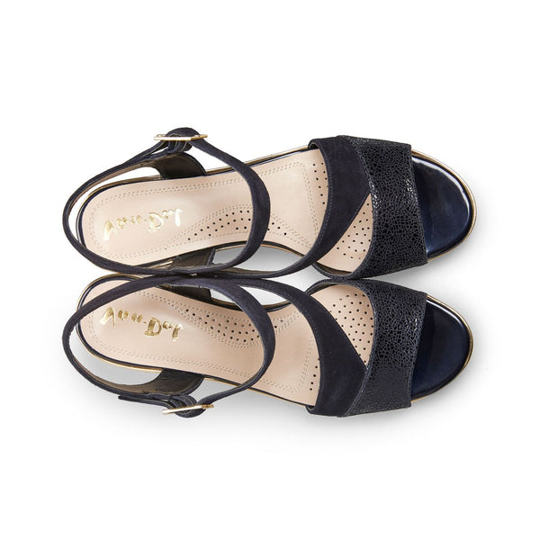 Van Dal Chennai 3110 /4102 Ladies Midnight Suede Buckle Fastening Sandals-elevate your sole