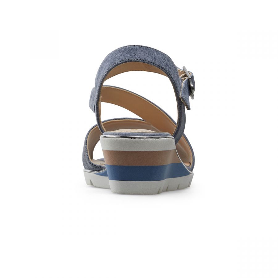 Van Dal Chennai X Ladies Antique Blue Suede Wedge Dressy Sandals-elevate your sole