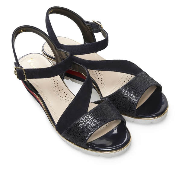 Van Dal Chennai X Ladies Midnight Leather Buckle Fastening Sandals-elevate your sole