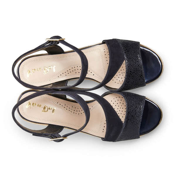 Van Dal Chennai X Ladies Midnight Leather Buckle Fastening Sandals-elevate your sole