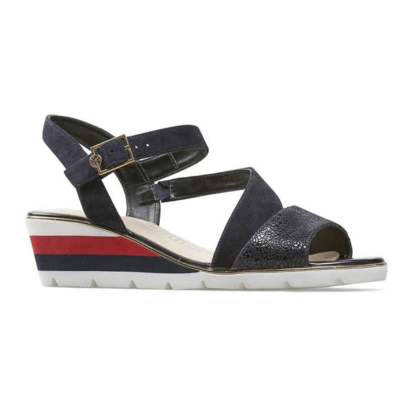 Van Dal Chennai X Ladies Midnight Leather Buckle Fastening Sandals-elevate your sole