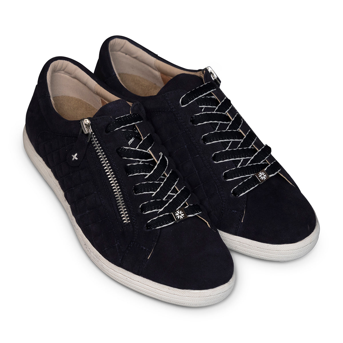 Van Dal Detroit II 3334 4102 Ladies Midnight Suede Zip & Lace Trainers-elevate your sole