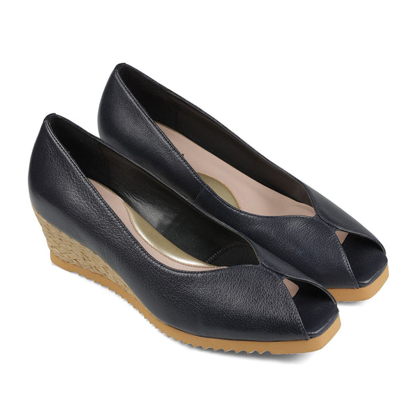 Van Dal Dorothy 3377 4101 Ladies Midnight Navy Leather Slip On Shoes-elevate your sole