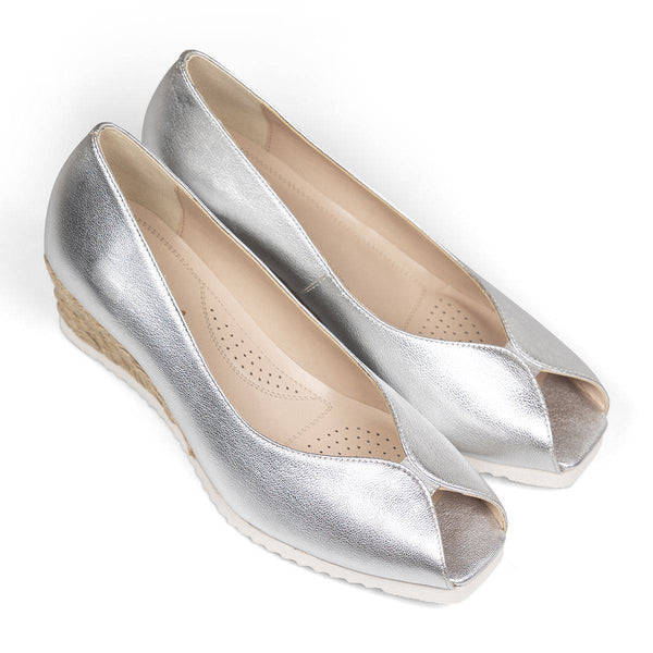 Van Dal Dorothy 3377 7101 Ladies Silver Leather Slip On Shoes-elevate your sole