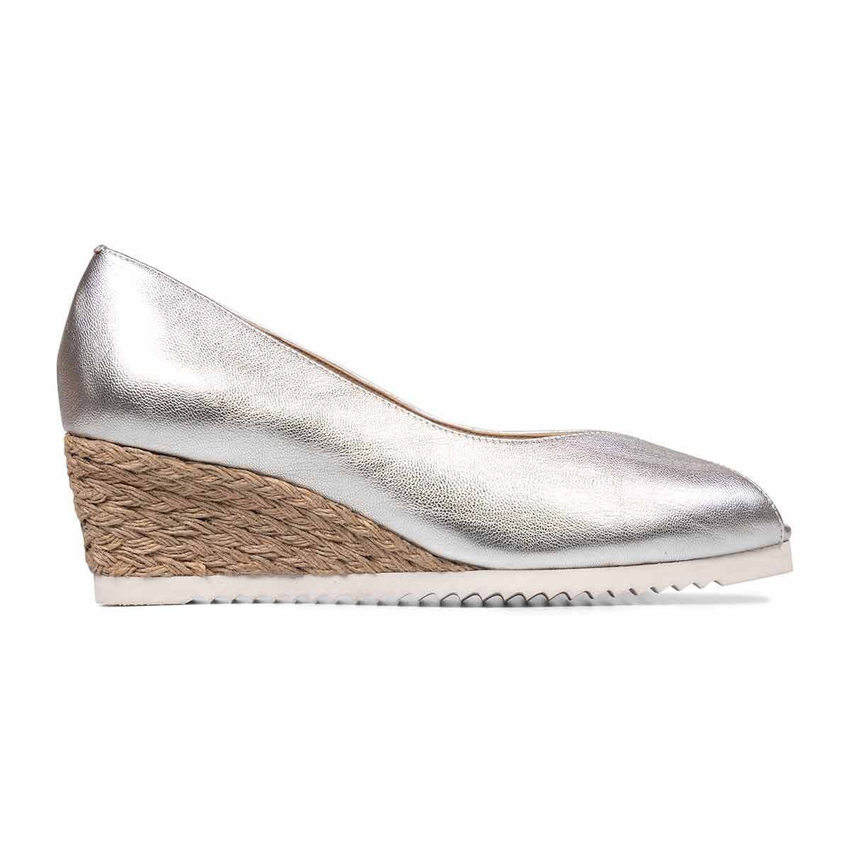 Van Dal Dorothy 3377 7101 Ladies Silver Leather Slip On Shoes-elevate your sole