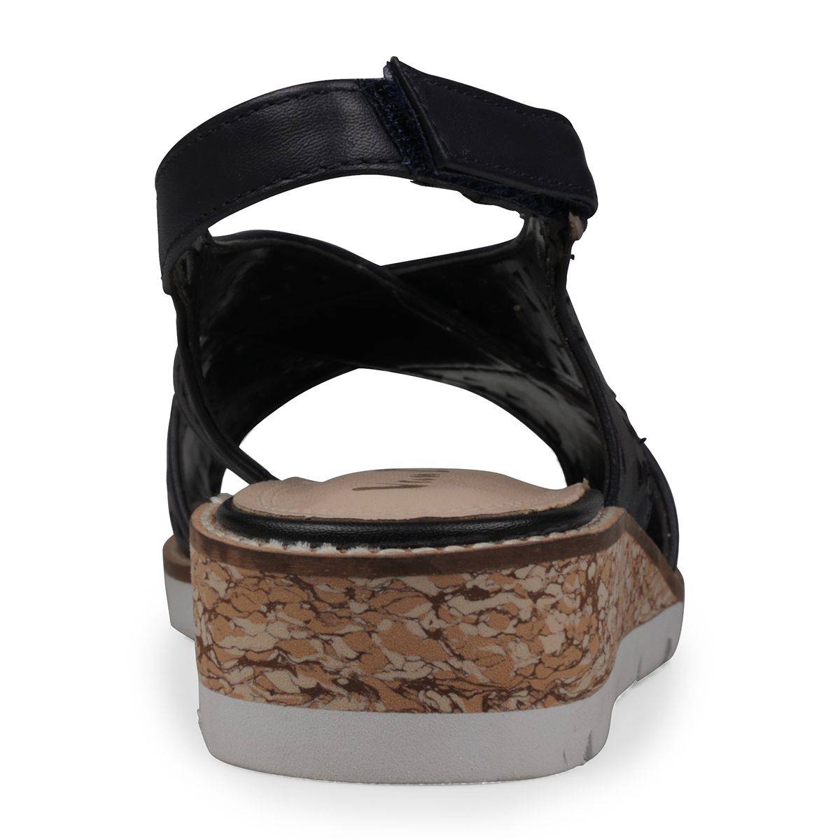 Van Dal Elan 2 3551 ladies 4101 Midnight Perforated Open Toe Slingback Wedge Sandals-elevate your sole
