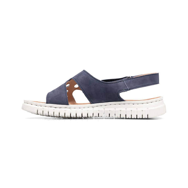Van Dal Fern 3380 4000 Ladies Navy Nubuck Touch Fastening Sandals-elevate your sole