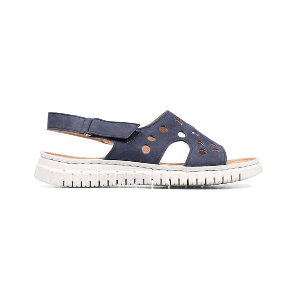 Van Dal Fern 3380 4000 Ladies Navy Nubuck Touch Fastening Sandals-elevate your sole