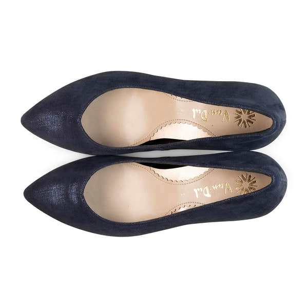 Van Dal Gina 3117 4135 Ladies Midnight Linen Leather Slip On Heels-elevate your sole