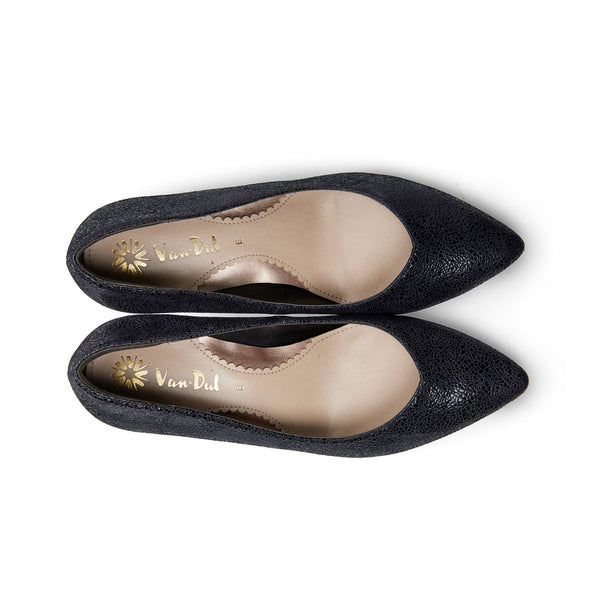 Van Dal Gina 3117 Ladies 4105 Midnight Feature Kitten Heel Court Shoes E-elevate your sole