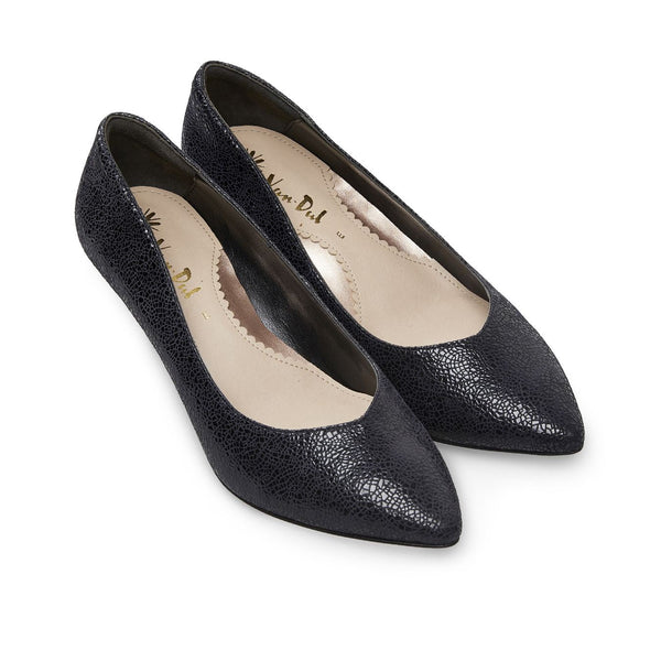 Van Dal Gina 3117 Ladies 4105 Midnight Feature Kitten Heel Court Shoes E-elevate your sole