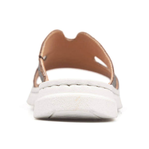 Van Dal Luna 3381 7301 Ladies Pewter Leather Slip On Sandals-elevate your sole