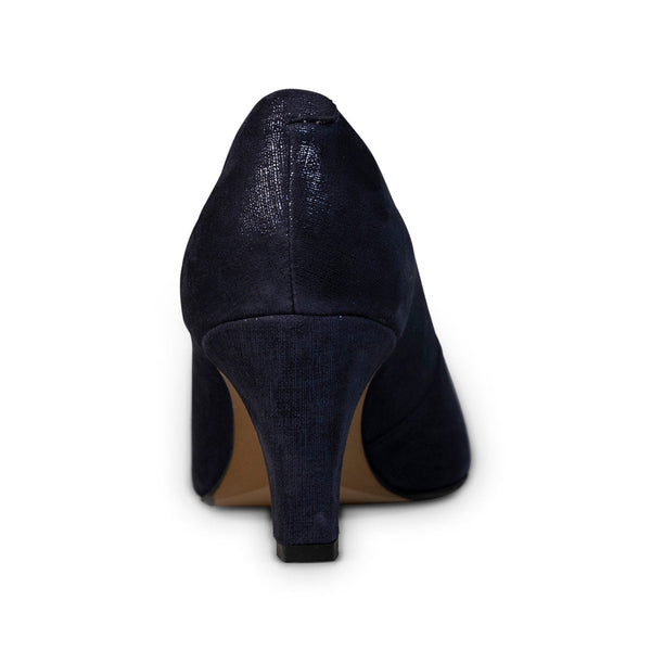 Van Dal Ophelia 3011 4135 Ladies Midnight Linen Leather Slip On Heels-elevate your sole