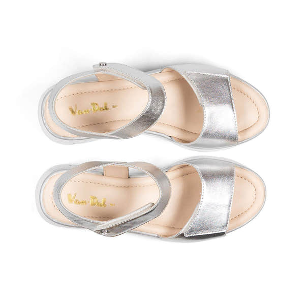Van Dal Sorbet 3344 7401 Ladies Metallic Leather Touch Fastening Sandals-elevate your sole