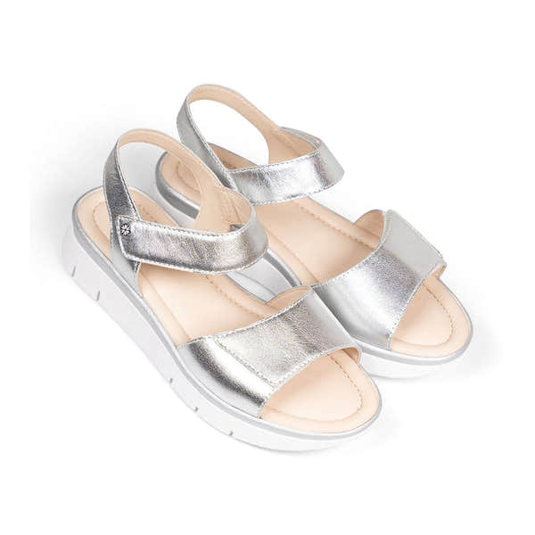 Van Dal Sorbet 3344 7401 Ladies Metallic Leather Touch Fastening Sandals-elevate your sole