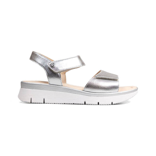 Van Dal Sorbet 3344 7401 Ladies Metallic Leather Touch Fastening Sandals-elevate your sole
