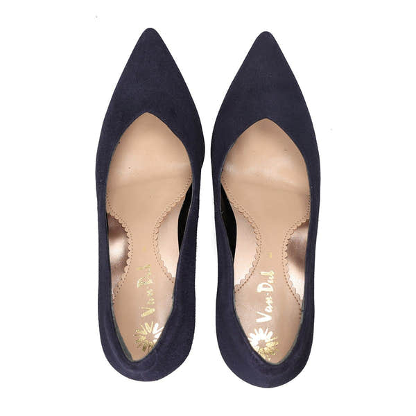Van Dal Stella 3501 4102 Ladies Midnight Suede Slip On Heels-elevate your sole