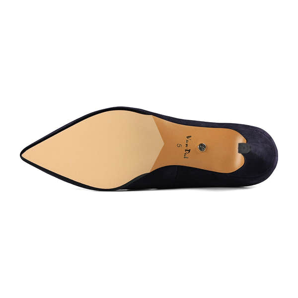 Van Dal Stella 3501 4102 Ladies Midnight Suede Slip On Heels-elevate your sole