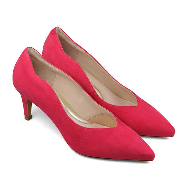 Van Dal Stella 3501 6202 Ladies Berry Suede Slip On Heels-elevate your sole