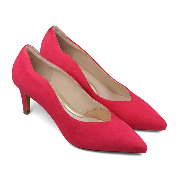 Van Dal Stella 3501 6202 Ladies Berry Suede Slip On Heels-elevate your sole