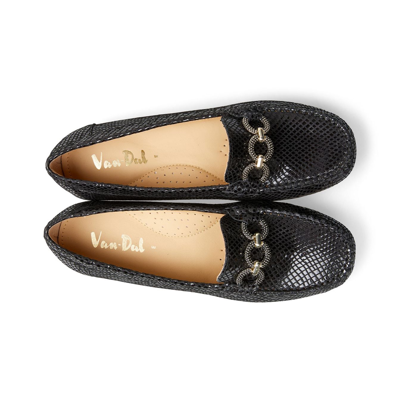 Van dal Bliss ll 3300 1005 Ladies Black Feature Leather Loafers-elevate your sole