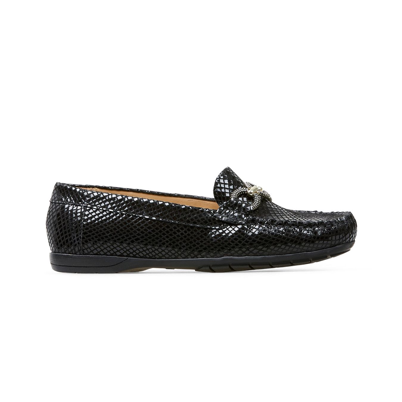 Van dal Bliss ll 3300 1005 Ladies Black Feature Leather Loafers-elevate your sole