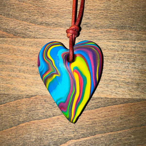 Vanilla Jewellery Large Heart Polymer Pendants-elevate your sole