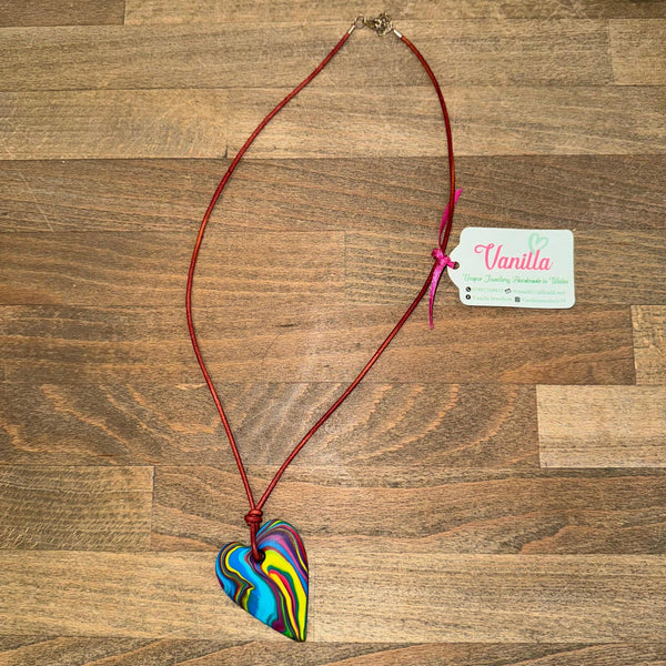 Vanilla Jewellery Large Heart Polymer Pendants-elevate your sole