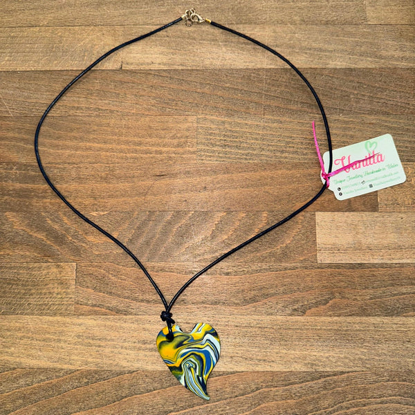 Vanilla Jewellery Large Heart Polymer Pendants-elevate your sole
