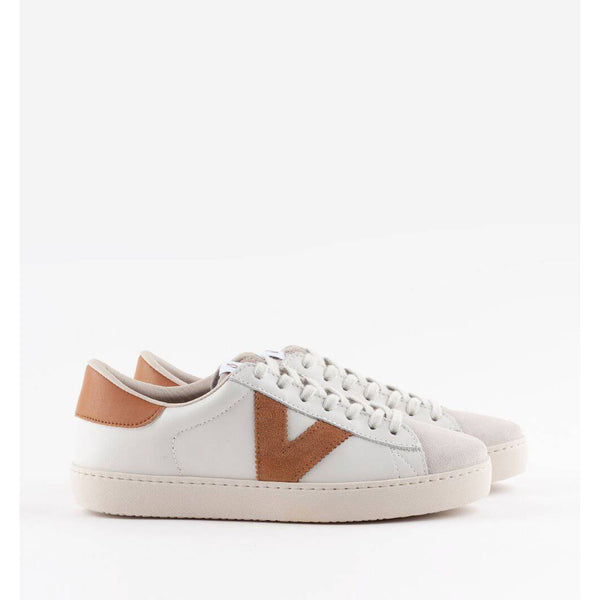 Victoria 1126142 Berlin Ladies Spanish Brown Leather Lace Up Trainers-elevate your sole