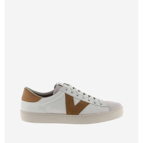 Victoria 1126142 Berlin Ladies Spanish Brown Leather Lace Up Trainers-elevate your sole